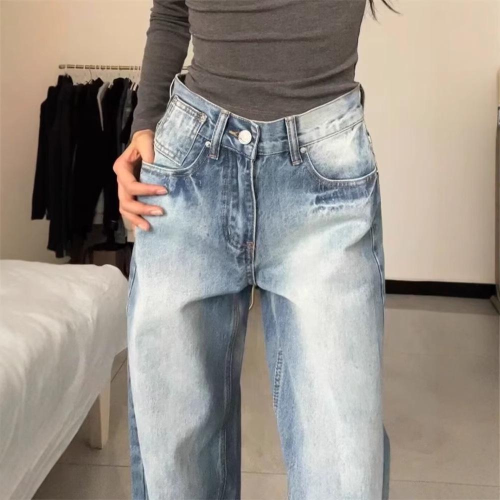 Women s Retro High-Waist Light Blue Straight-Leg Jeans - Loose, Slimming, and Trendy for Spring/Summer. 2XL: Height 155-165CM (60-66 kg)
Women s Retro High-Waist Light Blue Straight-Leg Jeans - Loose, Slimming, and Trendy for Spring/Summer. 2XL: Height 155-165CM (60-66 kg)