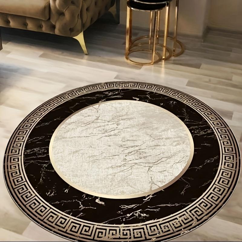 Greek Key Marble Round Area Rug - Classic Geometric Pattern Non-Slip Floor Mat for Living Room Diameter 60cm
Greek Key Marble Round Area Rug - Classic Geometric Pattern Non-Slip Floor Mat for Living Room Diameter 60cm