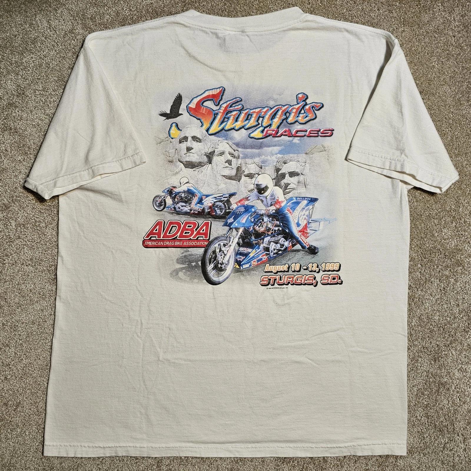 Vtg 1999 ADBA Sturgis Races Size XL Graphic T-shirt Indie Skate Moto Nascar Punk 2XL
Vtg 1999 ADBA Sturgis Races Size XL Graphic T-shirt Indie Skate Moto Nascar Punk 2XL