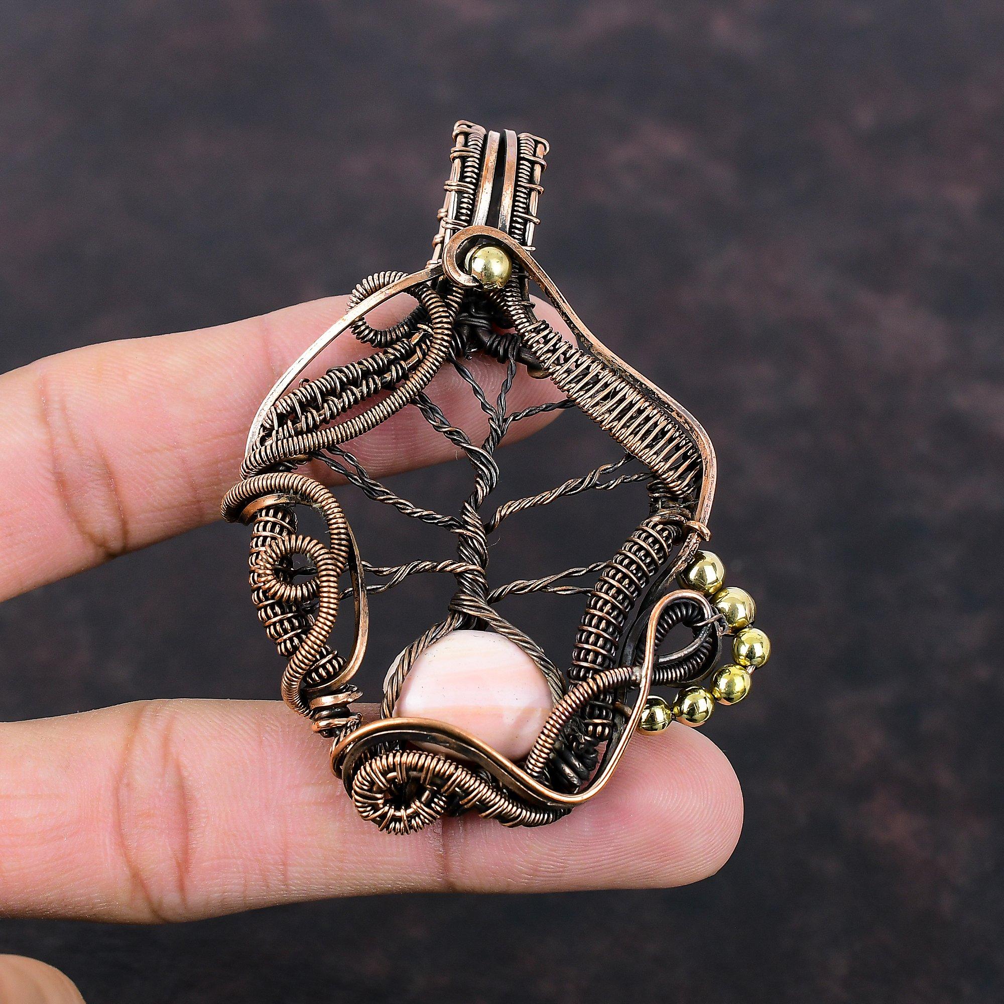 Tree Of Life Pink Opal Pendant Copper Wire Wrapped Pendant Gemstone Copper Jewelry Handmade Pendant Decent Pendant Wire Jewelry Gift For Mom
Tree Of Life Pink Opal Pendant Copper Wire Wrapped Pendant Gemstone Copper Jewelry Handmade Pendant Decent Pendant Wire Jewelry Gift For Mom