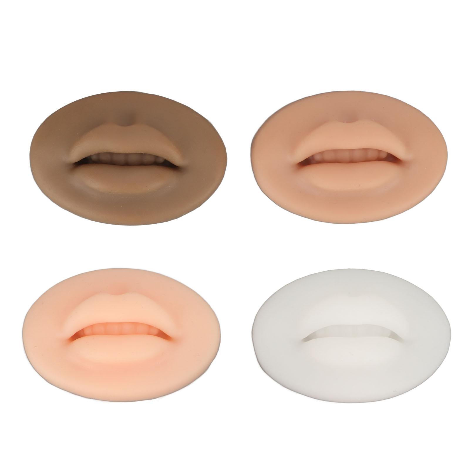 3D Tattoo Practical Lips Model Light Dark Black Translucent Color Soft Flexible 3D Silicone Lips for Tattoo Practical 4 Pcs
3D Tattoo Practical Lips Model Light Dark Black Translucent Color Soft Flexible 3D Silicone Lips for Tattoo Practical 4 Pcs