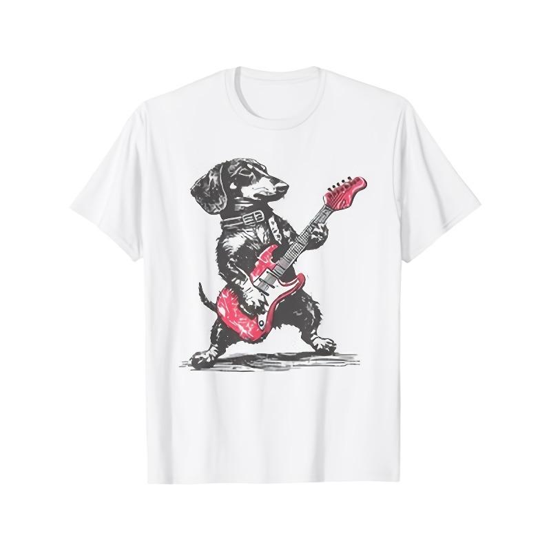 Dachshund Dog Playing Electric Guitar Rock Music T-Shirt - Retro Cute Canine Rock Tee, Soft Breathable Casual Shirt with Short Sleeve Round Neck S белый
Dachshund Dog Playing Electric Guitar Rock Music T-Shirt - Retro Cute Canine Rock Tee, Soft Breathable Casual Shirt with Short Sleeve Round Neck S белый