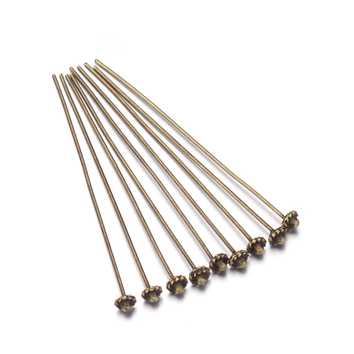 10pcs Alloy Flower Head Ball Pins 0.7X53mm Simple Metal Head Pins Needle For Jewelry Making DIY Earrings Accessories Wholesale
10pcs Alloy Flower Head Ball Pins 0.7X53mm Simple Metal Head Pins Needle For Jewelry Making DIY Earrings Accessories Wholesale