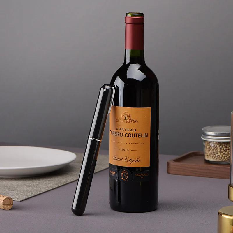 Stainless steel needle pressure bottle opener Pen-shaped vacuum wine bottle opener Portable bottle opener with free wine cork
Stainless steel needle pressure bottle opener Pen-shaped vacuum wine bottle opener Portable bottle opener with free wine cork