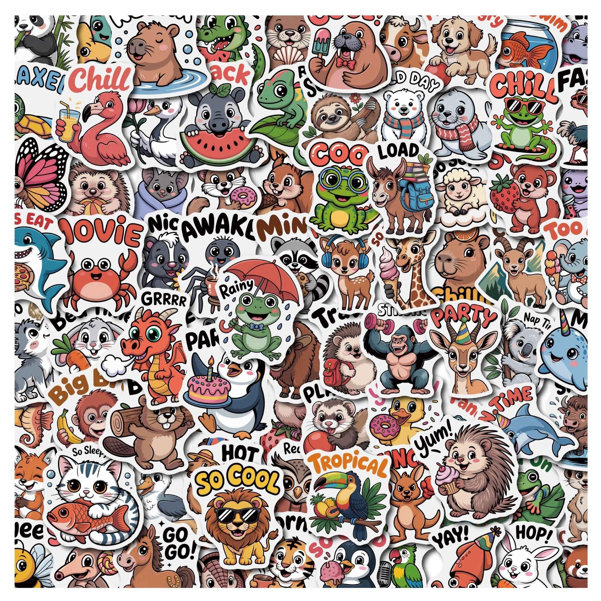 100PCS Cute Animal Graffiti Stickers Creative Cartoon Watercolor Mix Animals Aesthetic Decals DIY Decor Scrapbooking Kids Toys
100PCS Cute Animal Graffiti Stickers Creative Cartoon Watercolor Mix Animals Aesthetic Decals DIY Decor Scrapbooking Kids Toys