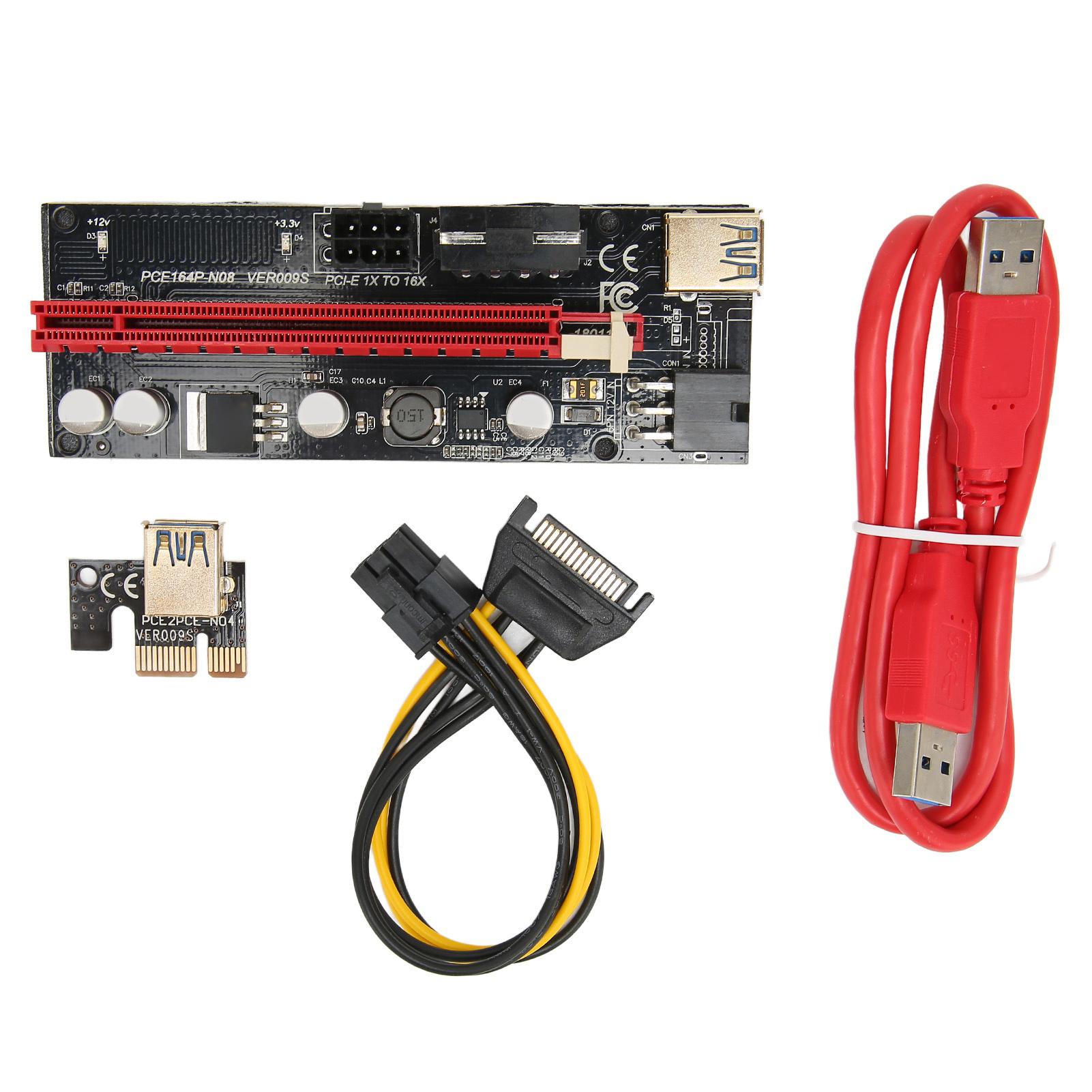 PCIE Riser 1X to 16X Graphics Extension Зменшує навантаження 60 см USB3.0 Безпечне стабільне живлення від USB Riser
PCIE Riser 1X to 16X Graphics Extension Зменшує навантаження 60 см USB3.0 Безпечне стабільне живлення від USB Riser