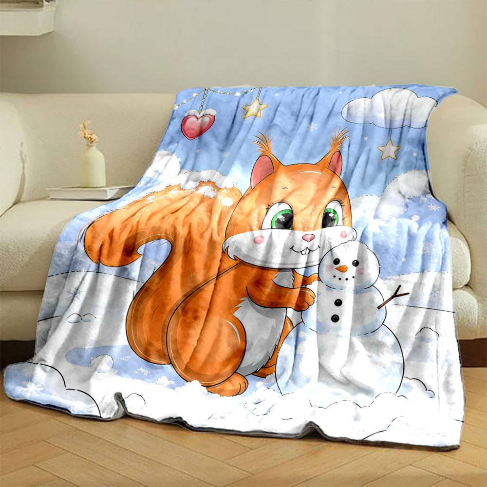 1PC Cute Squirrel Cartoon Printed Blanket, All-Season Multi-Use for Nap, Camping, Travel, Car, Sofa Luxury Gifts Washable 75x90cm
1PC Cute Squirrel Cartoon Printed Blanket, All-Season Multi-Use for Nap, Camping, Travel, Car, Sofa Luxury Gifts Washable 75x90cm