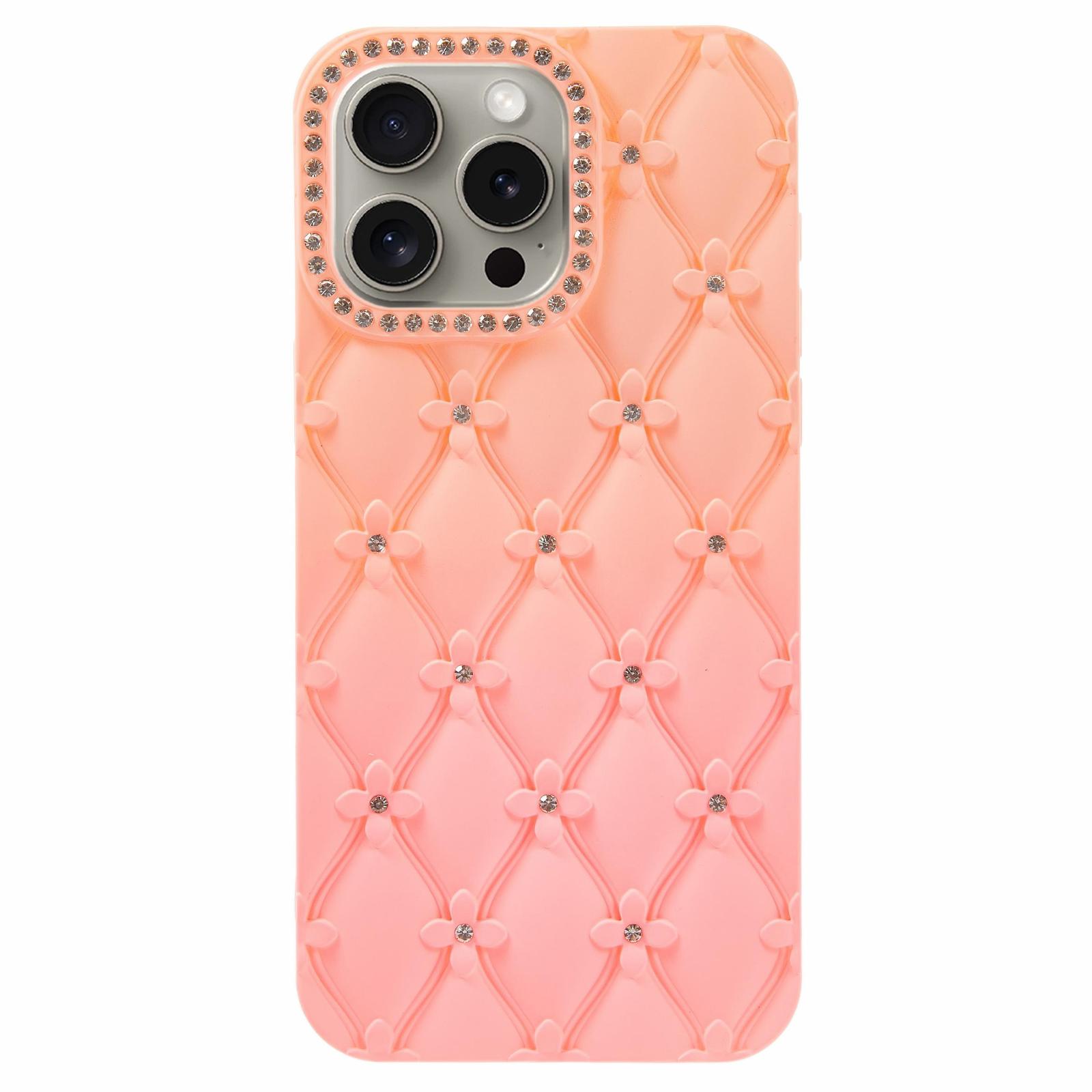For iPhone 14 Pro Max Case Rhinestone Decor Rubberized TPU Phone Cover Pink+Rose
For iPhone 14 Pro Max Case Rhinestone Decor Rubberized TPU Phone Cover Pink+Rose