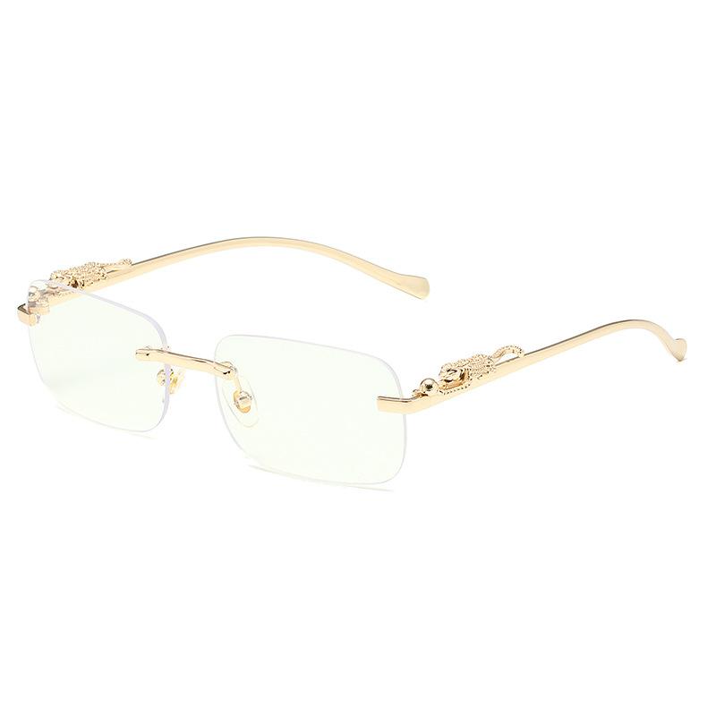 New Rimless Rectangle Vintage Metal Leopard Head Sunglasses Fashion Frameless Tinted Outdoor Sport Women Men Glasses Shades
New Rimless Rectangle Vintage Metal Leopard Head Sunglasses Fashion Frameless Tinted Outdoor Sport Women Men Glasses Shades