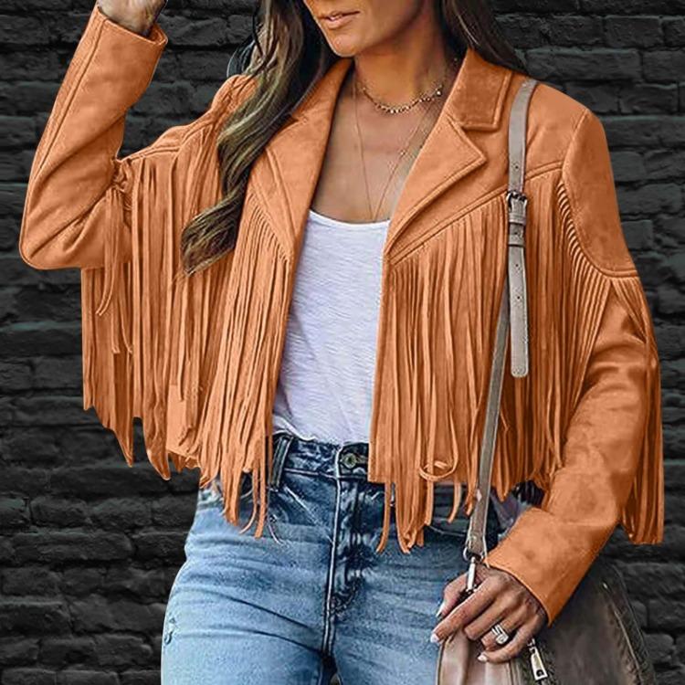 Cowgirl Coat Faux Suede Leather Tassel Fringe Cardigan Long Sleeve Coat For Women XXL помаранчевий
Cowgirl Coat Faux Suede Leather Tassel Fringe Cardigan Long Sleeve Coat For Women XXL помаранчевий