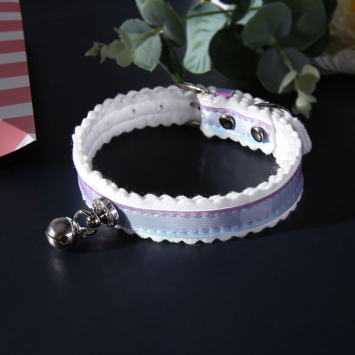 New pet traction cute cat collar gradual change Mi bell collar pet dog beautiful dog collar one size fits all: neck circumference 22-32cm
New pet traction cute cat collar gradual change Mi bell collar pet dog beautiful dog collar one size fits all: neck circumference 22-32cm