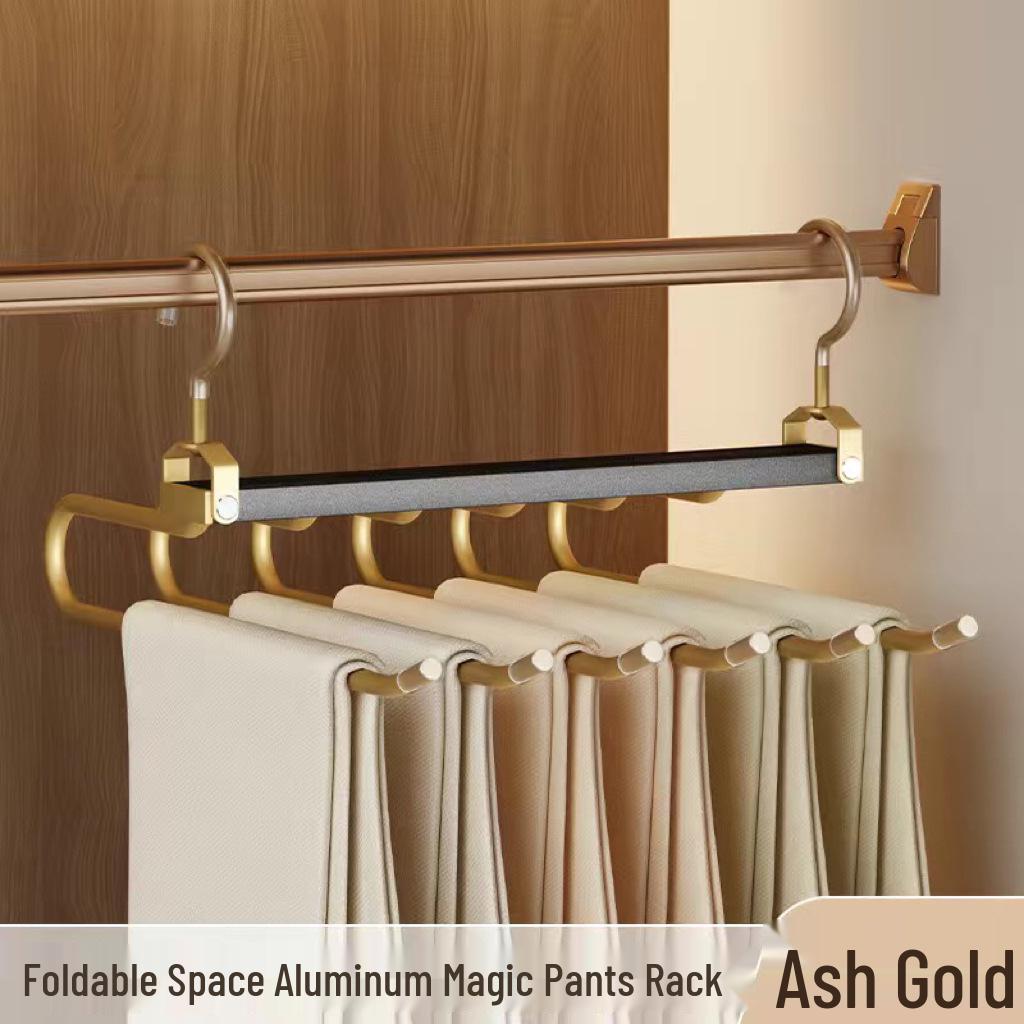Aluminum Alloy Multi-Functional Magic Trouser Rack - Vertical/Horizontal Use, Stackable, Thickened Design, Multi-Layer Trouser Storage Solution.
Aluminum Alloy Multi-Functional Magic Trouser Rack - Vertical/Horizontal Use, Stackable, Thickened Design, Multi-Layer Trouser Storage Solution.