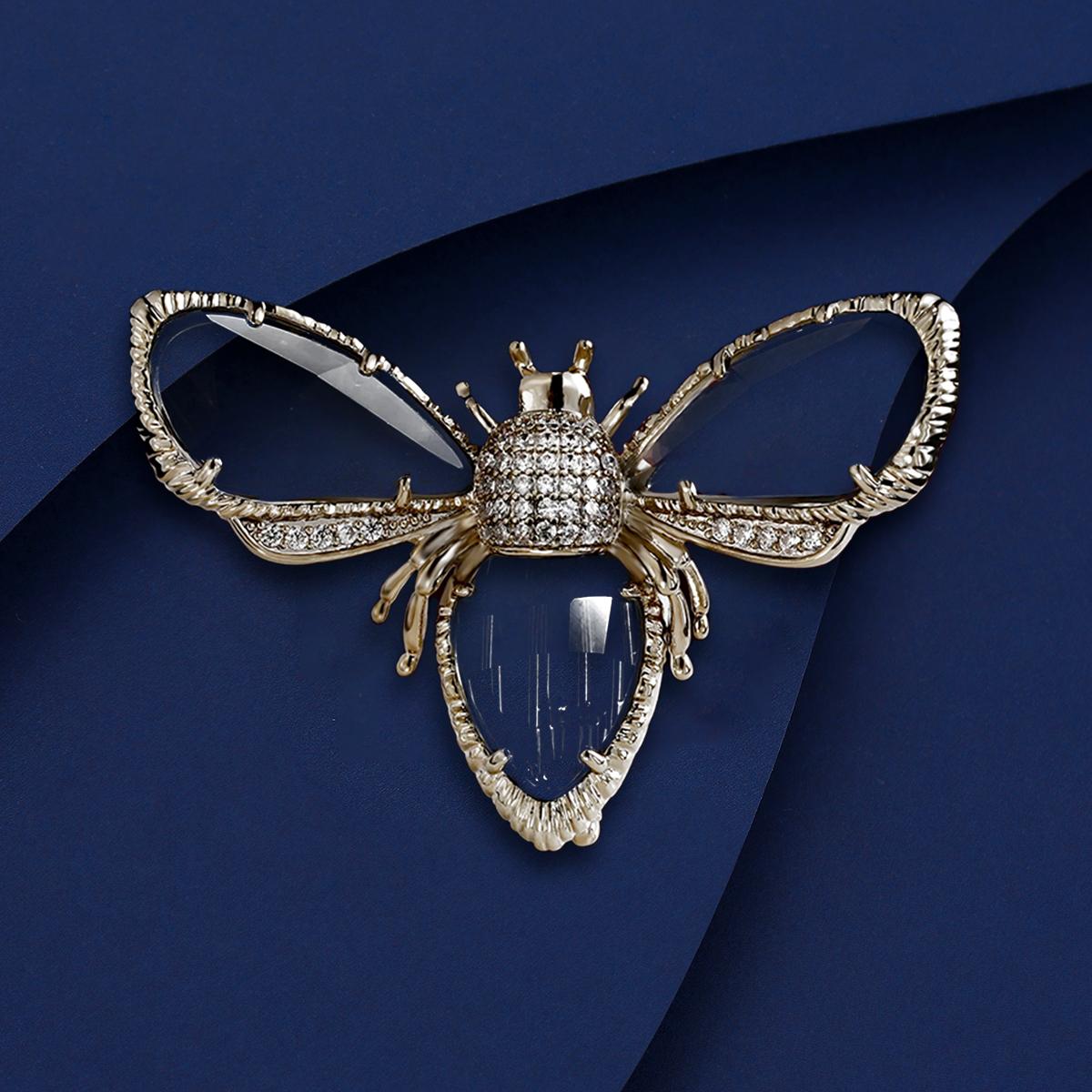 Fashionable Women s Luxury Brooch Cubic Zirconia Elegant Little Bee Designer Brooch 
Fashionable Women s Luxury Brooch Cubic Zirconia Elegant Little Bee Designer Brooch
