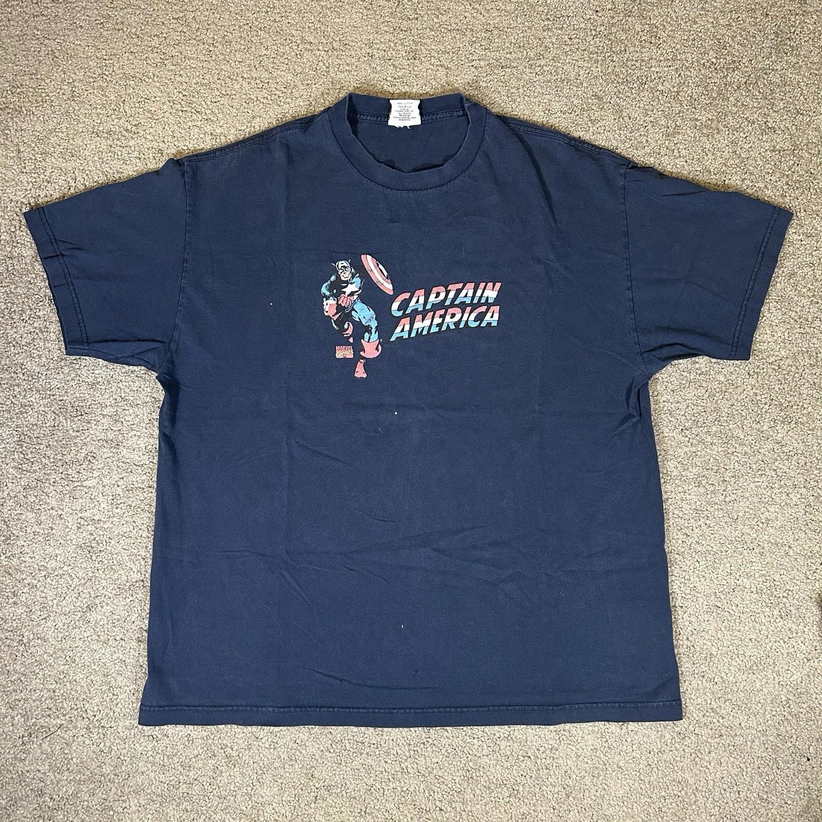 Vintage Y2K Captain America Marvel Comics Movie T-shirt Navy Blue Men’s Size XL 4XL
Vintage Y2K Captain America Marvel Comics Movie T-shirt Navy Blue Men’s Size XL 4XL