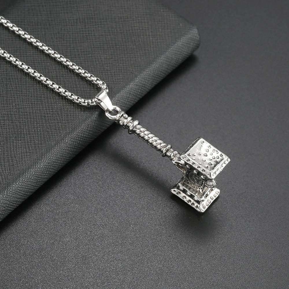 Hip Hop Necklace Thor s Hammer Tide Niche Vintage Street Personality Bouncing Pendant Accessories Sweater Chain
Hip Hop Necklace Thor s Hammer Tide Niche Vintage Street Personality Bouncing Pendant Accessories Sweater Chain