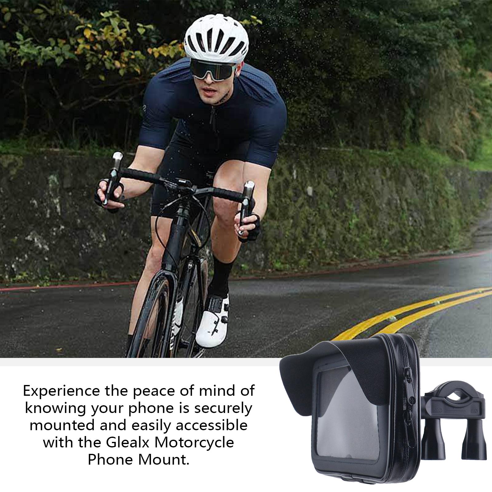 Handlebar Phone Holder for Cellphone Up to 6.5 Motorbike Waterproof Phone Pouch Bag with Sunvisor 360 Degree Rotating
Handlebar Phone Holder for Cellphone Up to 6.5 Motorbike Waterproof Phone Pouch Bag with Sunvisor 360 Degree Rotating