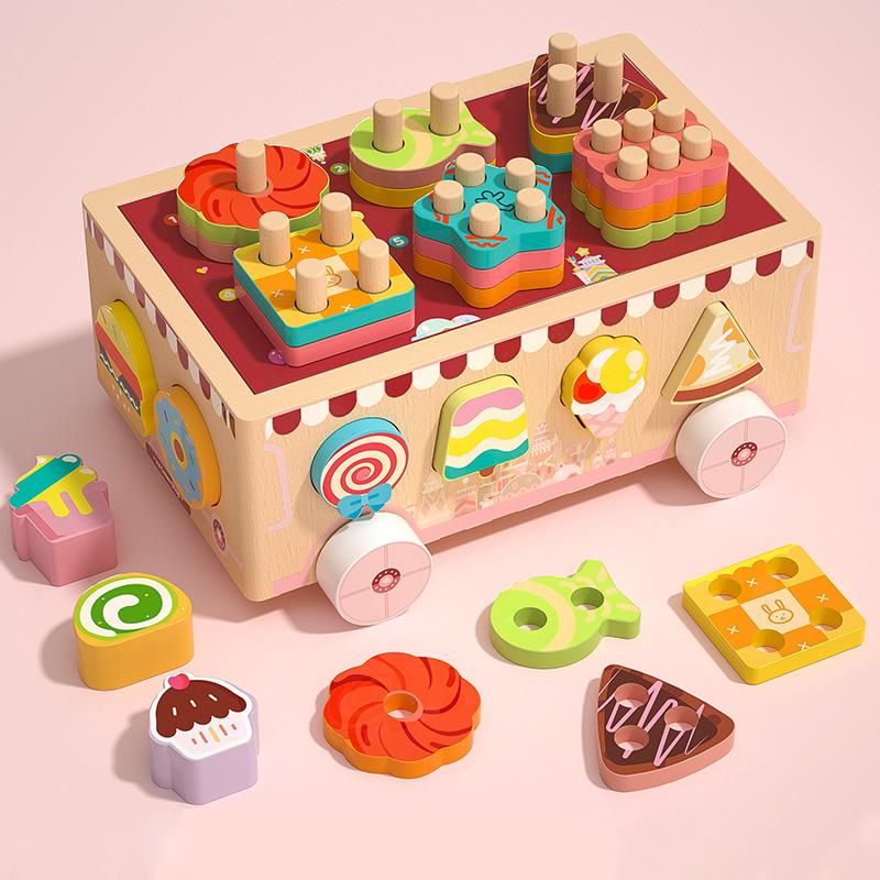 Wooden Shape Assortment Matching Children Dessert Fine Motor Sensory Toys Intelligence Cars Montessori educational Game Cart
Wooden Shape Assortment Matching Children Dessert Fine Motor Sensory Toys Intelligence Cars Montessori educational Game Cart