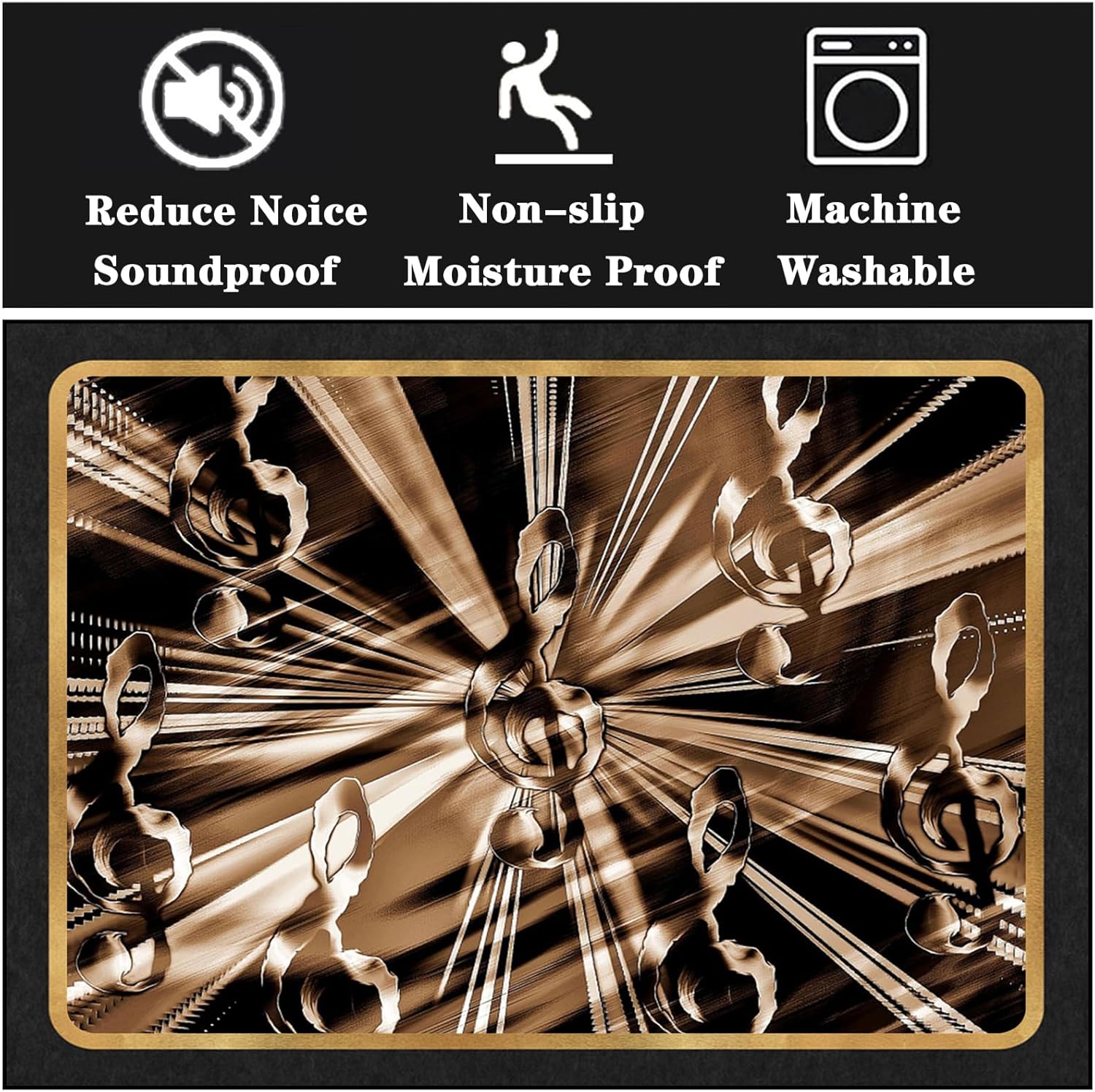 Music Note G Clef Pattern Carpet , Golden High-Notes Design Non-Slip Rug ,Soundproof Floor Mat for Living Room ,Bedroom , Music Gift 80cm x 120cm
Music Note G Clef Pattern Carpet , Golden High-Notes Design Non-Slip Rug ,Soundproof Floor Mat for Living Room ,Bedroom , Music Gift 80cm x 120cm