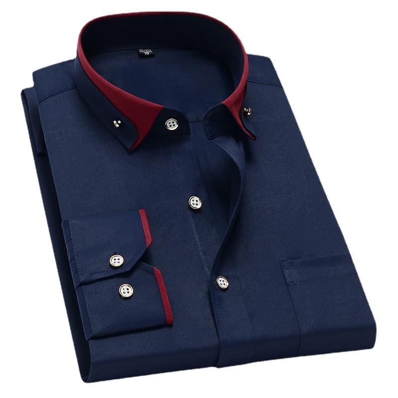 For Men s Business Dress Shirts Male Formal Button-Down Social Collar Camisa Social Elastic Anti-wrinkle Casual Men Shirt Pocket 44 темно-синього кольору
For Men s Business Dress Shirts Male Formal Button-Down Social Collar Camisa Social Elastic Anti-wrinkle Casual Men Shirt Pocket 44 темно-синього кольору