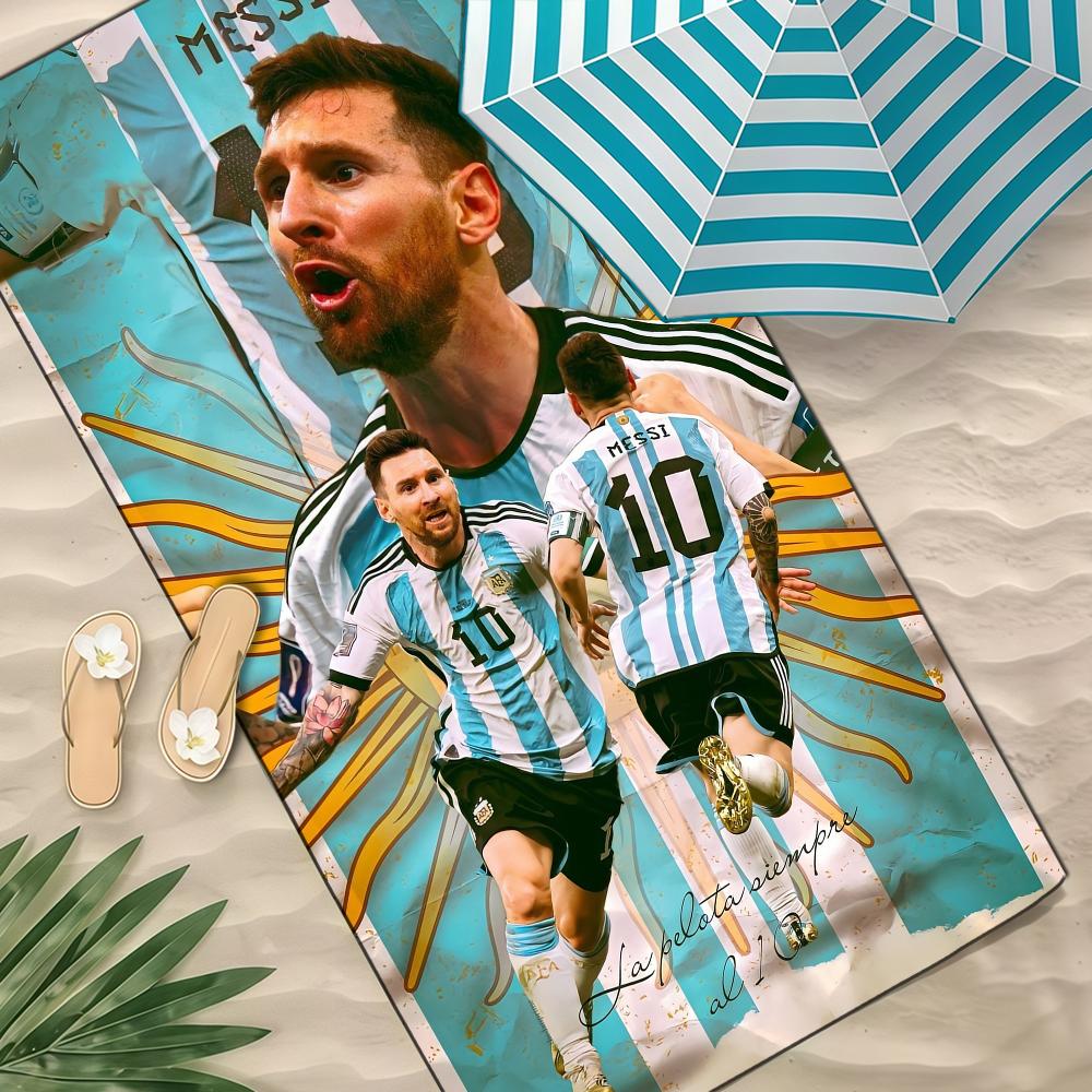 Football Ball King Lionel M-Messi Microfiber Beach Towel Absorbent Quick dry Soft Yoga Swimming Resort Mountain Climbing Towel W30*H60(CM)
Football Ball King Lionel M-Messi Microfiber Beach Towel Absorbent Quick dry Soft Yoga Swimming Resort Mountain Climbing Towel W30*H60(CM)