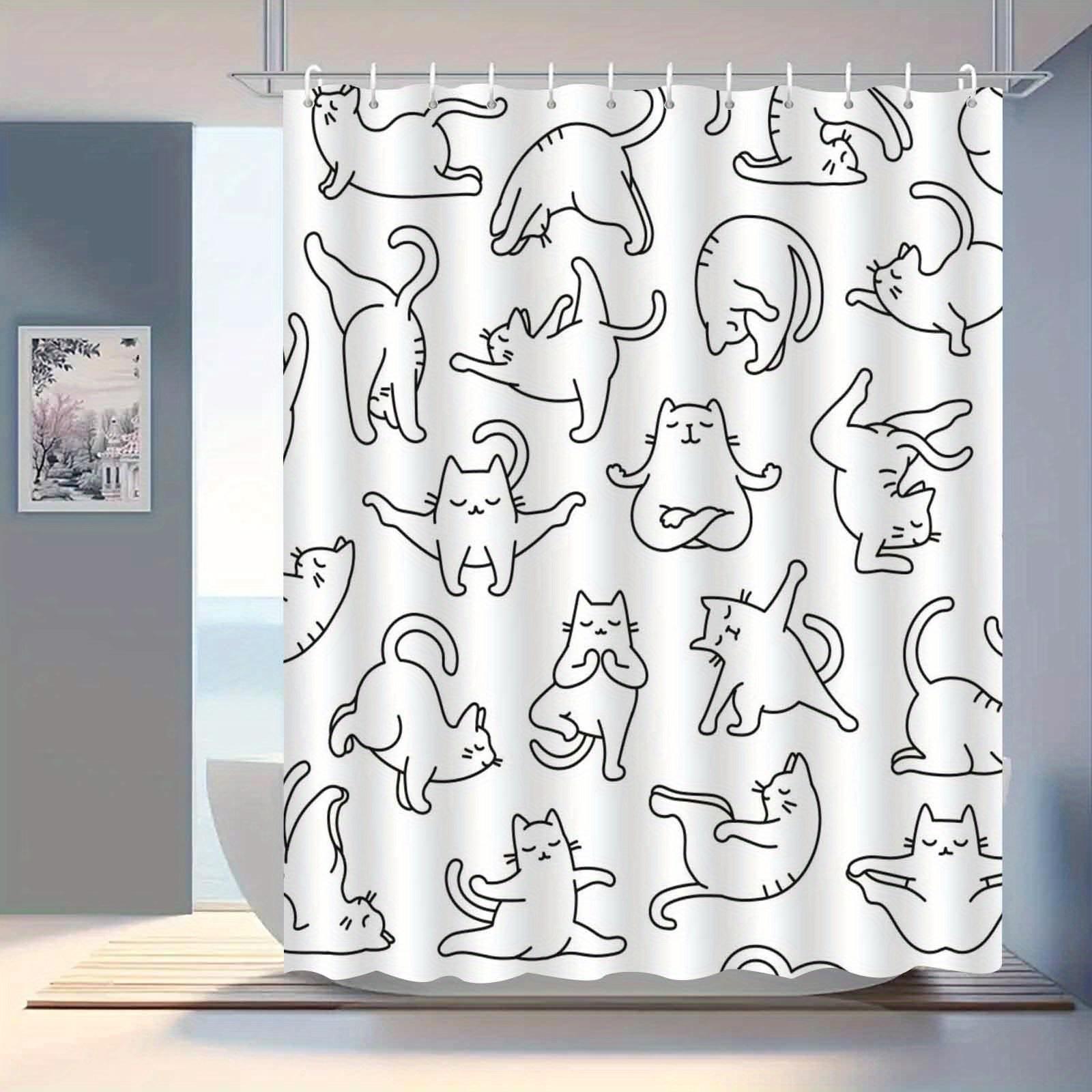 1Pc Simple And Cute Ins Healing Cat Shower Curtain, High End Elegant Bathroom Curtain, Multi Functional Shower Curtain W60H190(CM)-1 Pcs
1Pc Simple And Cute Ins Healing Cat Shower Curtain, High End Elegant Bathroom Curtain, Multi Functional Shower Curtain W60H190(CM)-1 Pcs