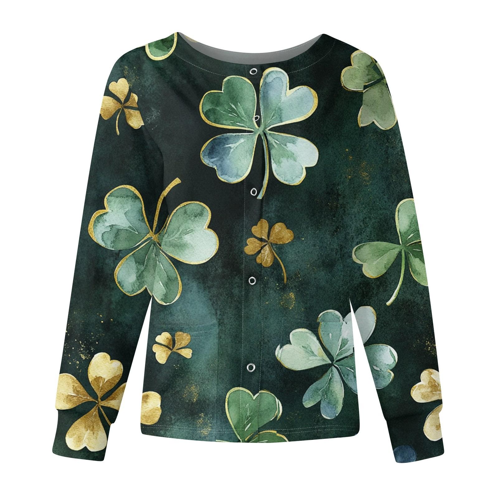 Женская мода с длинным рукавом и воротником-стойкой, однобортная, с принтом ко Дню Святого Патрика S чёрный
Женская мода с длинным рукавом и воротником-стойкой, однобортная, с принтом ко Дню Святого Патрика S чёрный