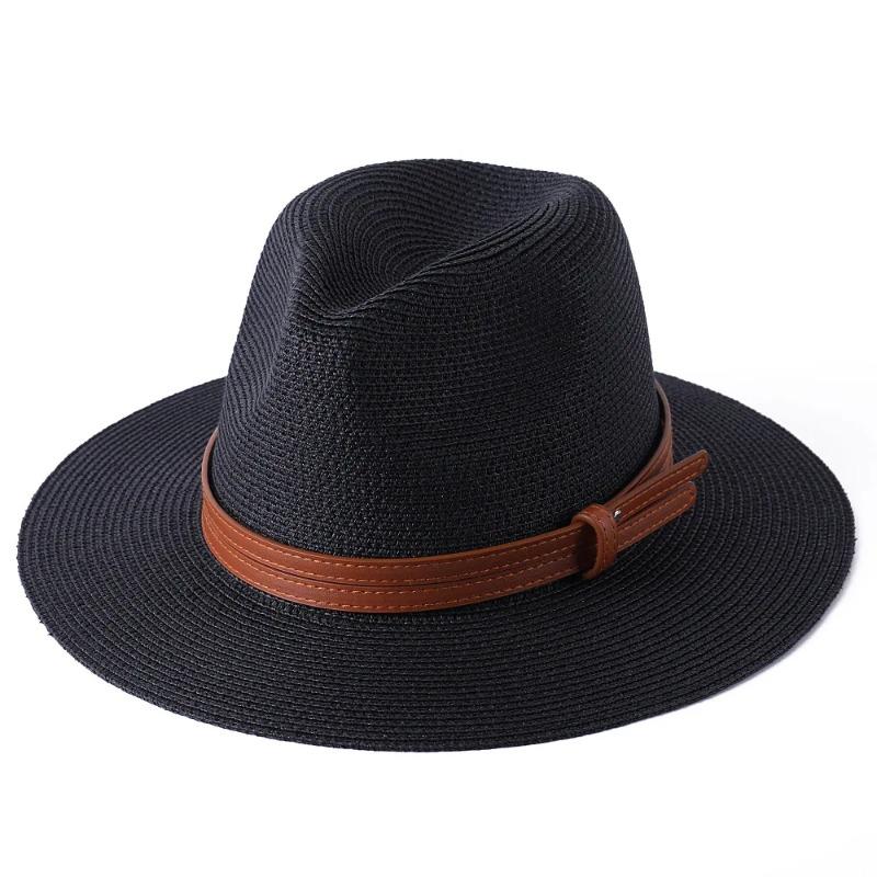 Fashion 56-60cm New Natural Straw Hat Panamad Soft Summer Female/male Wide Flap Beach Cap Sun Protection Uv Fedora Hat 58-60cm чорний
Fashion 56-60cm New Natural Straw Hat Panamad Soft Summer Female/male Wide Flap Beach Cap Sun Protection Uv Fedora Hat 58-60cm чорний