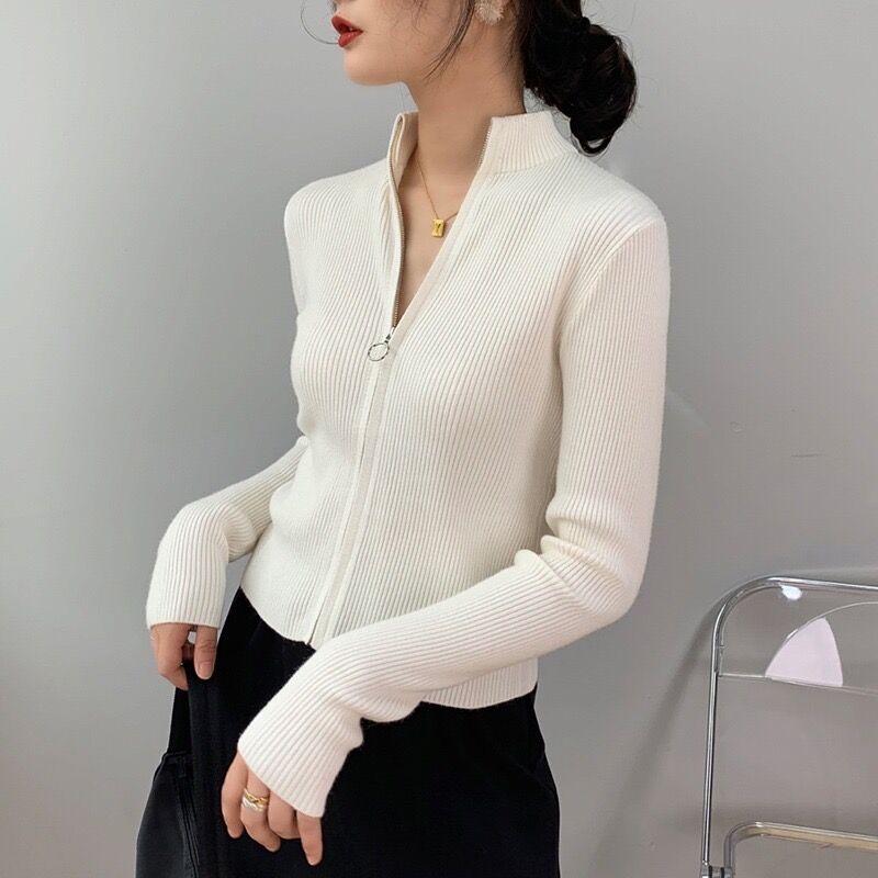 Minimalist Women s Slim Fit Half High Collar Zip-Up Cardigan Sweater - Long Sleeve, Autumn/Winter Style One Size белый
Minimalist Women s Slim Fit Half High Collar Zip-Up Cardigan Sweater - Long Sleeve, Autumn/Winter Style One Size белый