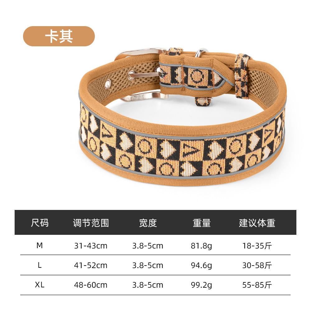 New dog collar, outdoor reflective medium and large dog collar, retro wind breathable pet pin buckle collar темные хаки
New dog collar, outdoor reflective medium and large dog collar, retro wind breathable pet pin buckle collar темные хаки