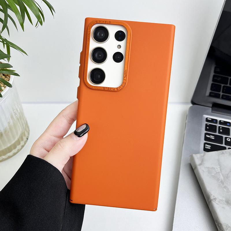 Suitable for Samsung S23ultra Metal Lens Ring Mobile Phone Case S23plus Oil-sprayed Skin Sensing S22 Solid Color Protective Case S24 ULTRA
Suitable for Samsung S23ultra Metal Lens Ring Mobile Phone Case S23plus Oil-sprayed Skin Sensing S22 Solid Color Protective Case S24 ULTRA