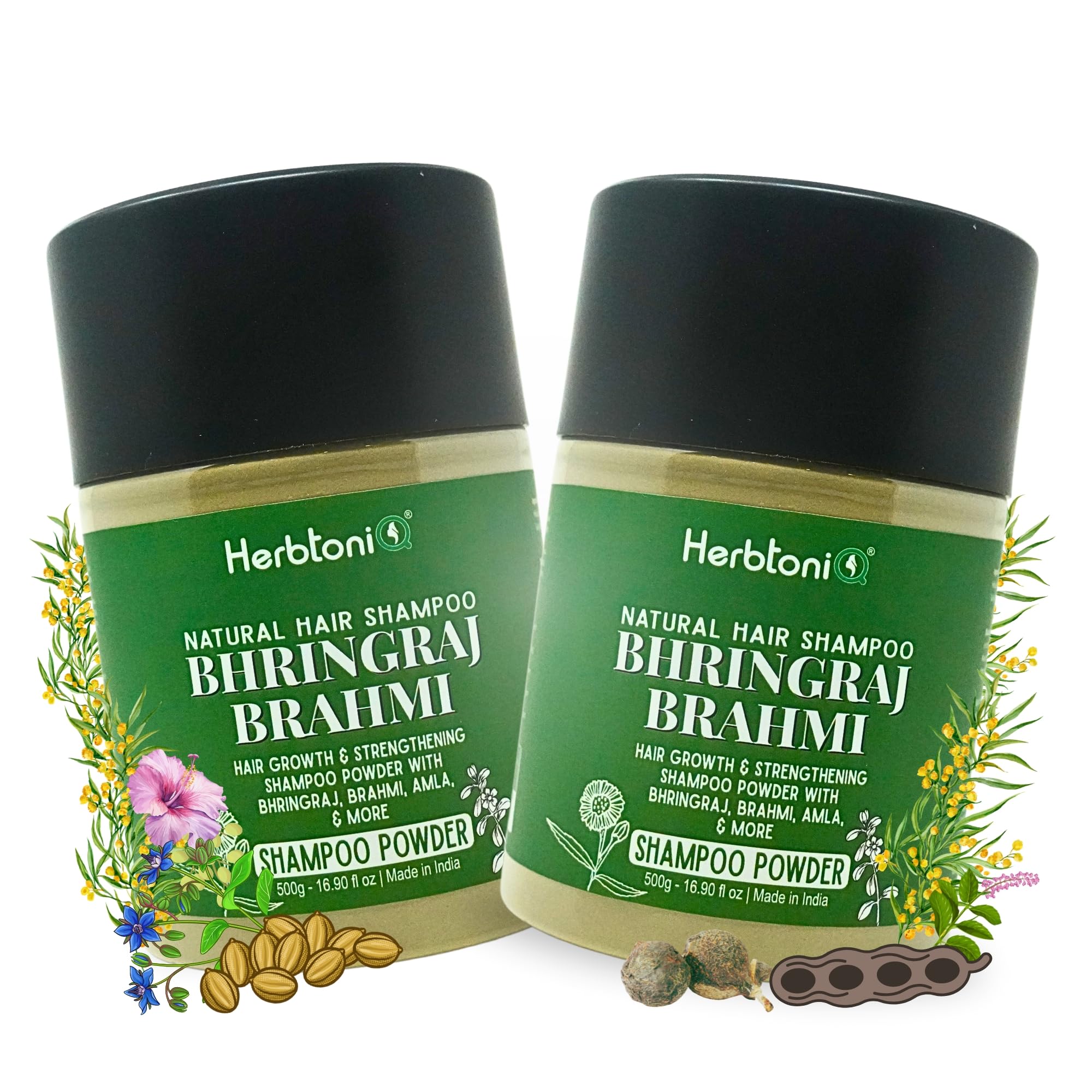 HerbtoniQ Bhringraj Brahmi Shampoo Powder with Organic Ingredients Amla Shikakai Hibiscus and Many More | For Hair Fall Reduction, Combat Dandruf
HerbtoniQ Bhringraj Brahmi Shampoo Powder with Organic Ingredients Amla Shikakai Hibiscus and Many More | For Hair Fall Reduction, Combat Dandruf