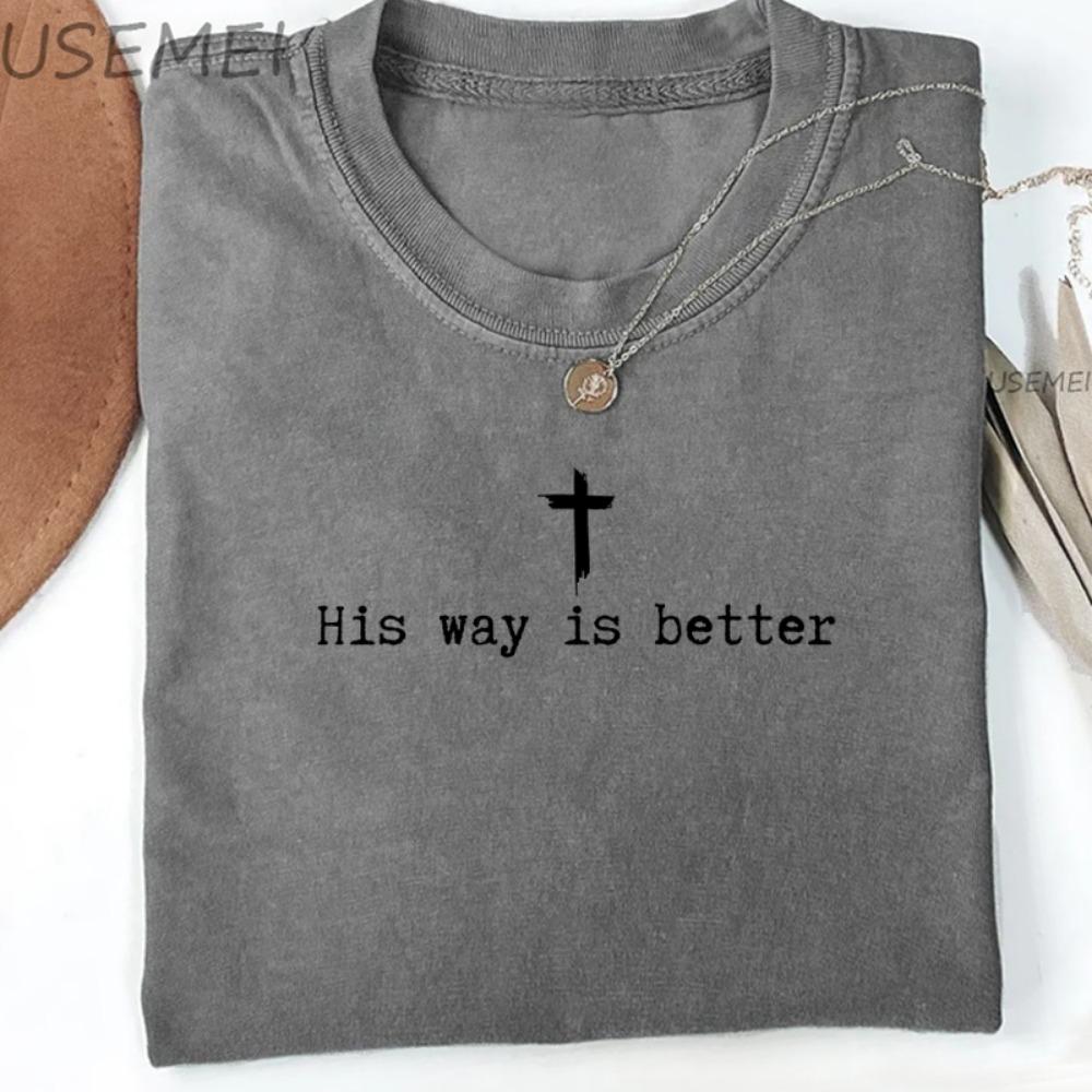 His Way Is Better Christian T-shirt Christian Jesus Faith Tshirt Casual Short Sleeve Round Neck T Shirt Oversized Y2k S
His Way Is Better Christian T-shirt Christian Jesus Faith Tshirt Casual Short Sleeve Round Neck T Shirt Oversized Y2k S