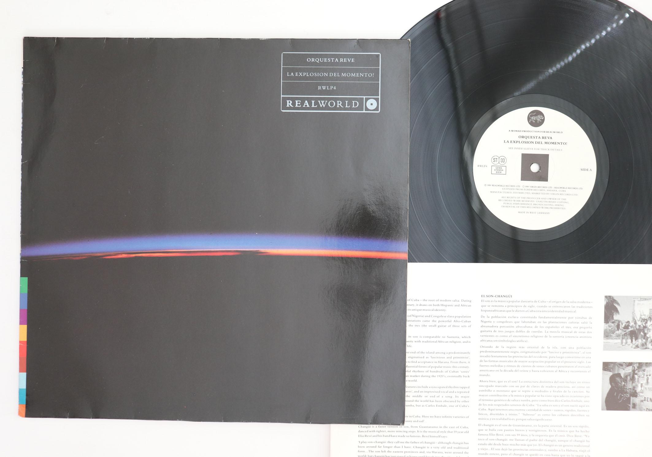 LP Record ORQUESTA REVE La Explosion Del Momento RWLP4 REAL WORLD 1989 Europe Latin Used
LP Record ORQUESTA REVE La Explosion Del Momento RWLP4 REAL WORLD 1989 Europe Latin Used