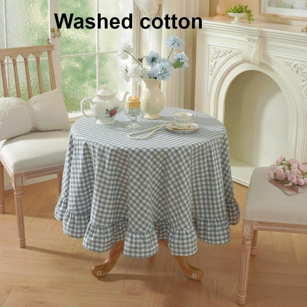 Solid Color Round Tablecloth Washed Cotton Ruffled Edge Table Cover for Dining Coffee Table Kitchen Wedding Party 100/180/230cm Diameter 100cm
Solid Color Round Tablecloth Washed Cotton Ruffled Edge Table Cover for Dining Coffee Table Kitchen Wedding Party 100/180/230cm Diameter 100cm