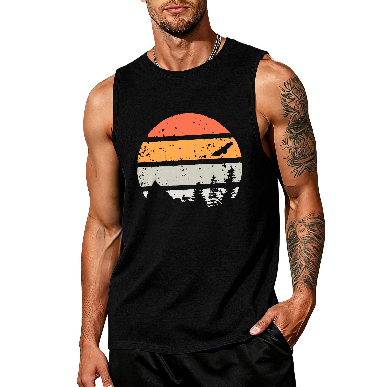 Mens Sleeveless Tank Top Crew Neck Graphic Print Vintage Style Casual Loose Fit Comfortable Shirt L чёрный
Mens Sleeveless Tank Top Crew Neck Graphic Print Vintage Style Casual Loose Fit Comfortable Shirt L чёрный