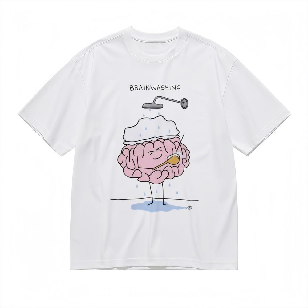 Women s T-shirt With Playful Brain and Shower Art Graphic Unisex White 100% Cotton M
Women s T-shirt With Playful Brain and Shower Art Graphic Unisex White 100% Cotton M