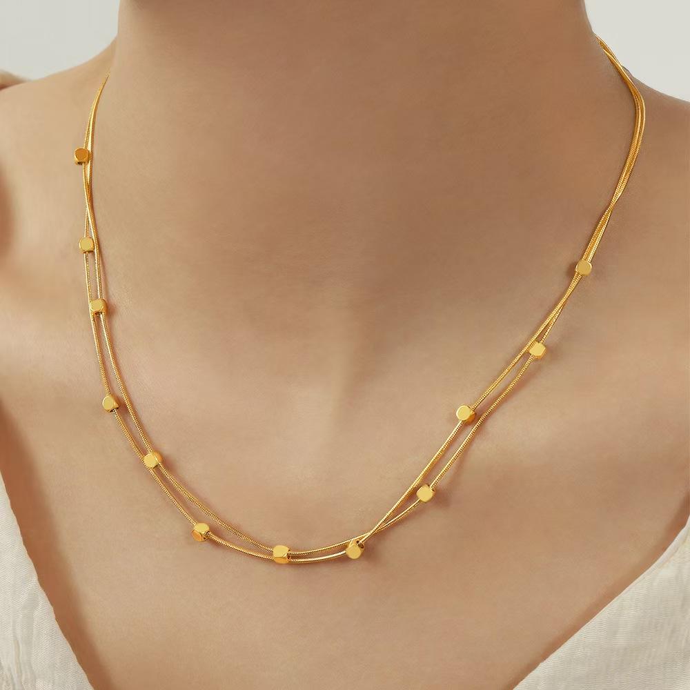Stainless Steel 2 in 1 Small Cube Chains Necklace for Women, Gold and Color, Choker for Girls, Party Jewelry Gifts, New
Stainless Steel 2 in 1 Small Cube Chains Necklace for Women, Gold and Color, Choker for Girls, Party Jewelry Gifts, New