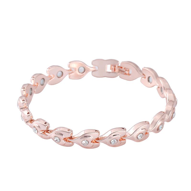 Новый модный съемный магнитный браслет с бриллиантовым сердцем-персиком, регулируемый парный браслет розового золота
Новый модный съемный магнитный браслет с бриллиантовым сердцем-персиком, регулируемый парный браслет розового золота