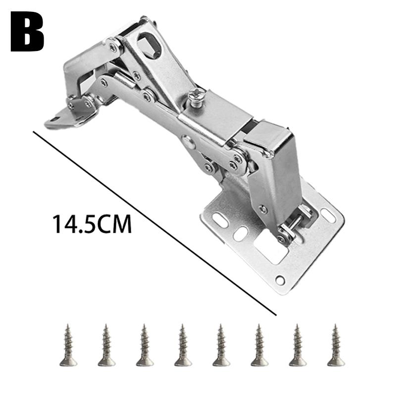 170° Frameless Soft Close Cabinet Hinges with Screws Heavy Duty Damping Buffer Closing Corner Cabinet Wardrobe Furniture Hinge
170° Frameless Soft Close Cabinet Hinges with Screws Heavy Duty Damping Buffer Closing Corner Cabinet Wardrobe Furniture Hinge