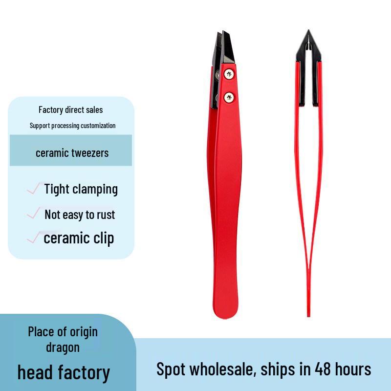 High-Quality Ceramic Tip Precision Tweezers for Eyebrow Shaping and Eyelash Hair Removal чёрный/красный
High-Quality Ceramic Tip Precision Tweezers for Eyebrow Shaping and Eyelash Hair Removal чёрный/красный