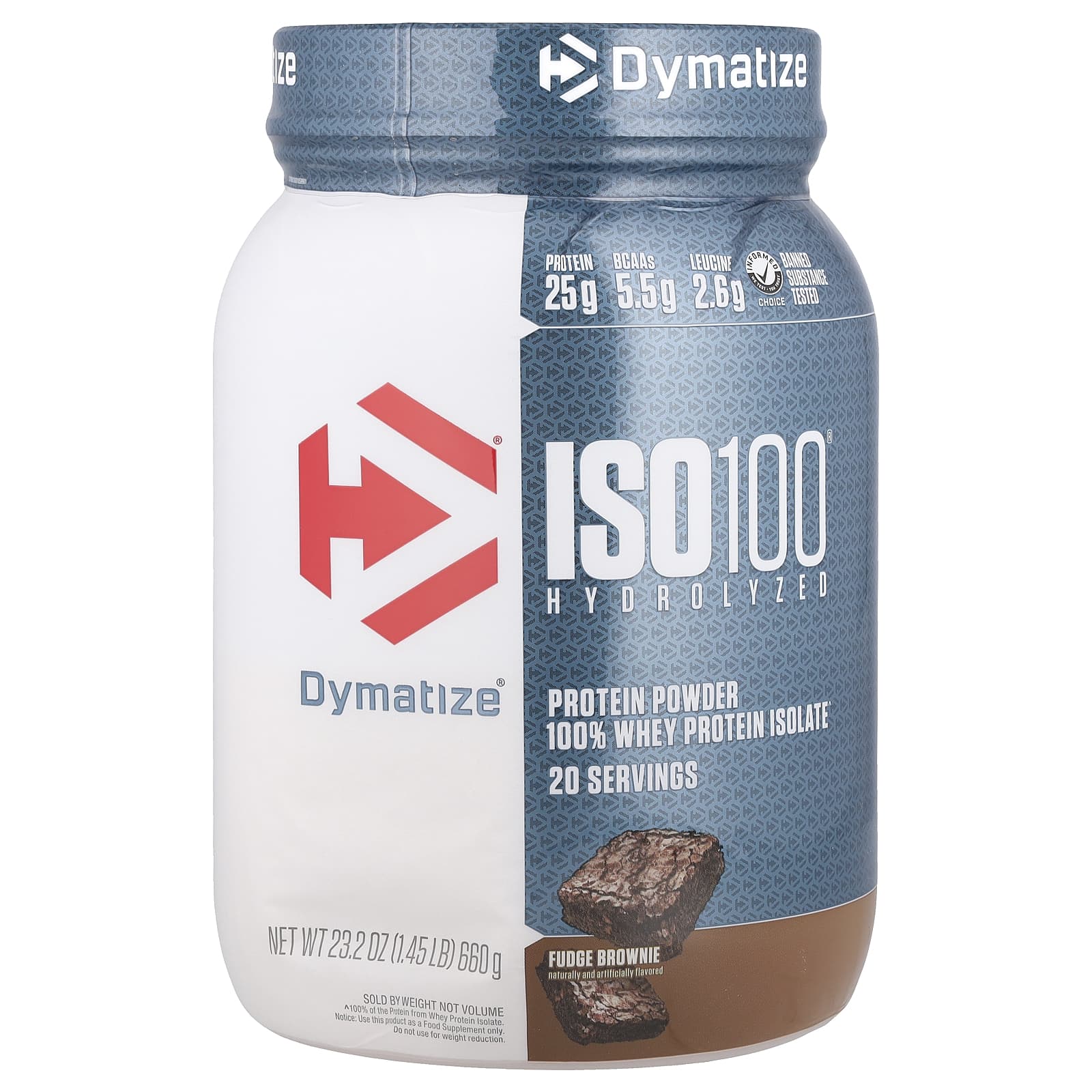 Dymatize, ISO100® Hydrolyzed, 100% Whey Protein Isolate, Fudge Brownie, 1.45 lb (660 g)
Dymatize, ISO100® Hydrolyzed, 100% Whey Protein Isolate, Fudge Brownie, 1.45 lb (660 g)