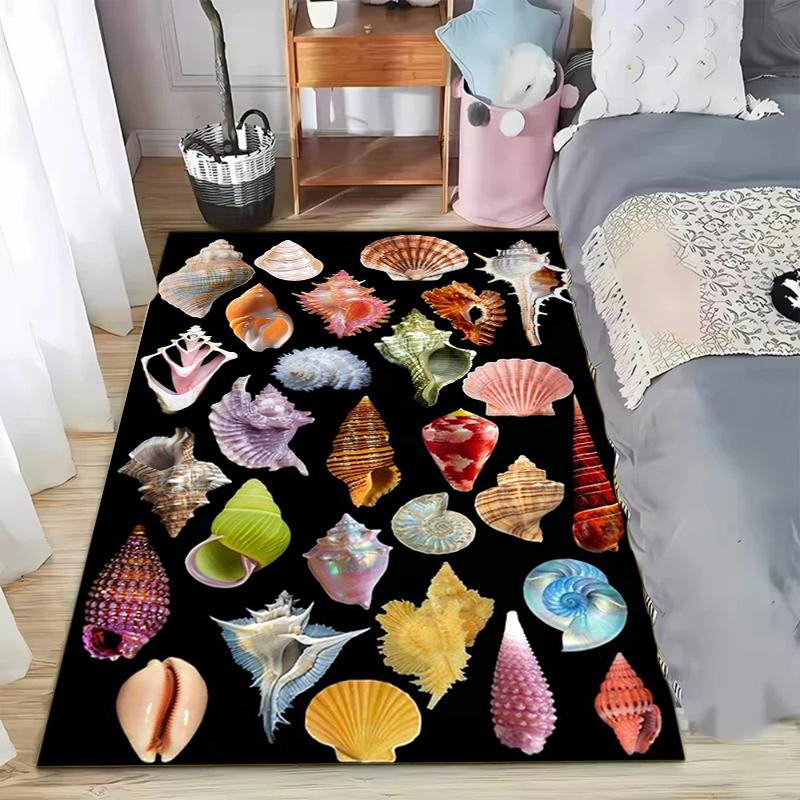 Black Ocean Seashells Carpet Mat Rug Home Decoration Living Room Shell Marine Life Pattern Non Slip Soft Floor Mat Bedroom Decor 40X60CM
Black Ocean Seashells Carpet Mat Rug Home Decoration Living Room Shell Marine Life Pattern Non Slip Soft Floor Mat Bedroom Decor 40X60CM