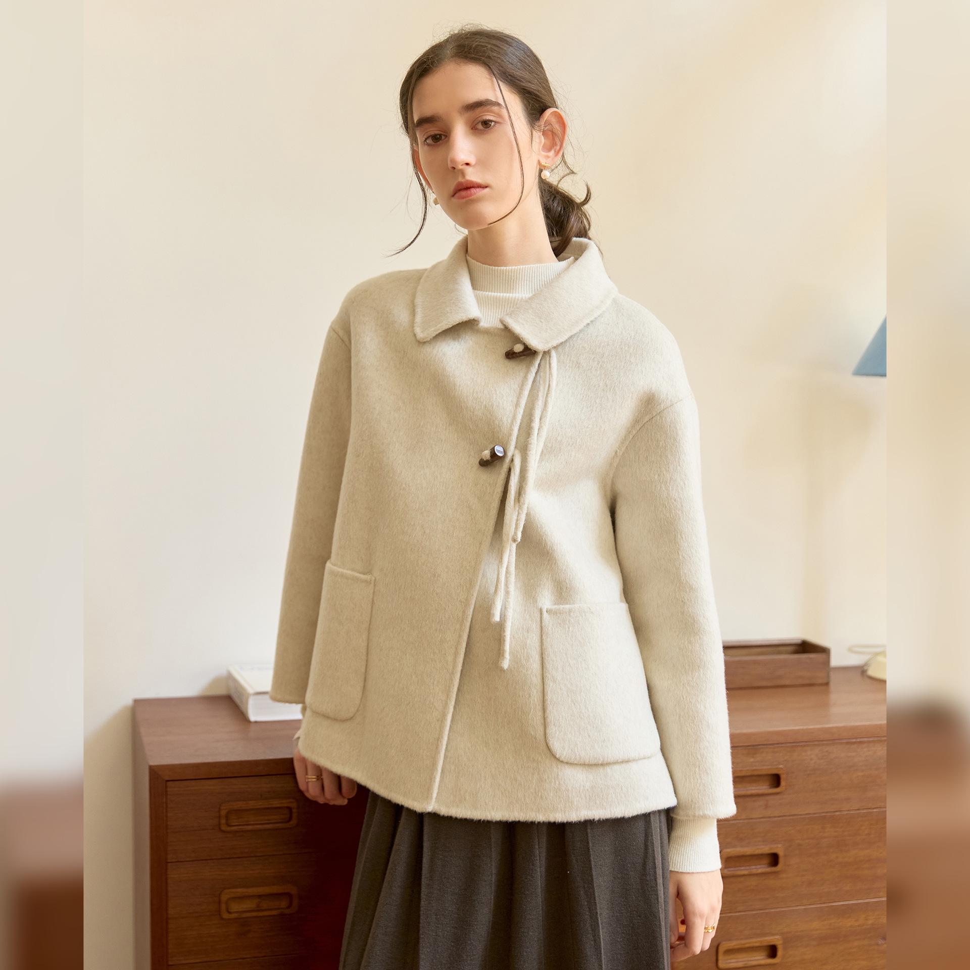 Chinese Style Color Block 80% Wool Asymmetrical Cardigan with Turn-Down Collar - Women s Winter Coat. Large
Chinese Style Color Block 80% Wool Asymmetrical Cardigan with Turn-Down Collar - Women s Winter Coat. Large