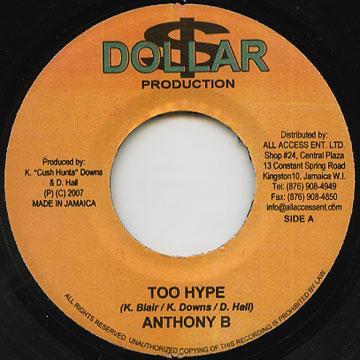 7inch Record ANTHONY B, ZAREB - Too Hype / Vanity Lovers NONE Dollar Producti 2007 Jamaica Reggae, Ska & Dub Used
7inch Record ANTHONY B, ZAREB - Too Hype / Vanity Lovers NONE Dollar Producti 2007 Jamaica Reggae, Ska & Dub Used