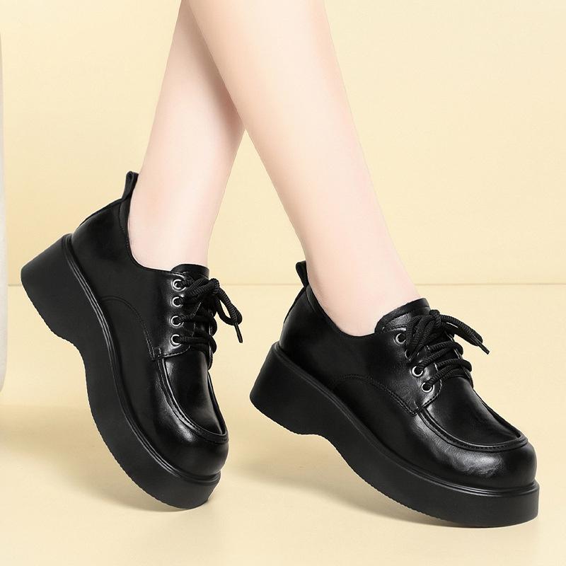 Commuter Work Women Shoes Black Leather Shoes Flat Lace-Up Soft Sole Work Professional Shoes Thick Sole Women Shoes Comfortable 36
Commuter Work Women Shoes Black Leather Shoes Flat Lace-Up Soft Sole Work Professional Shoes Thick Sole Women Shoes Comfortable 36