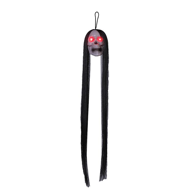 2023 Halloween Hanging Ghost Skull With Long Hair Glowing Eyes Terror Skull Ghost House Head Skeleton Props Halloween Decoration 1pcs
2023 Halloween Hanging Ghost Skull With Long Hair Glowing Eyes Terror Skull Ghost House Head Skeleton Props Halloween Decoration 1pcs