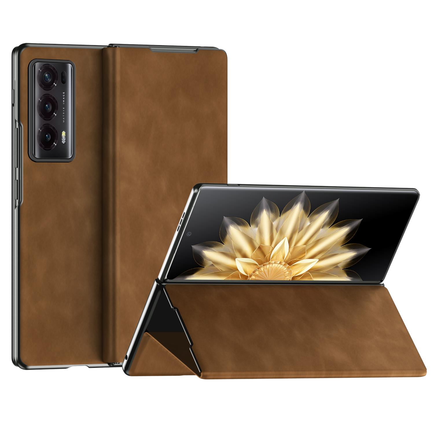 For Honor Magic V2 5G Folding Phone Case Nappa Texture PU Leather+PC Stand Cover Brown
For Honor Magic V2 5G Folding Phone Case Nappa Texture PU Leather+PC Stand Cover Brown
