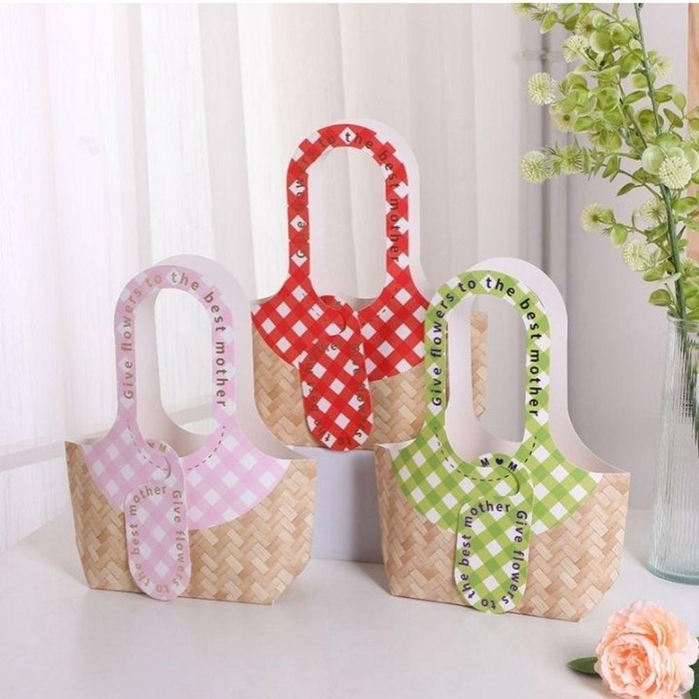 5pcs Romantic Flower Packaging Bag Hand-held Tote Bag Fashion Flower Basket Wedding Decor рожевий
5pcs Romantic Flower Packaging Bag Hand-held Tote Bag Fashion Flower Basket Wedding Decor рожевий