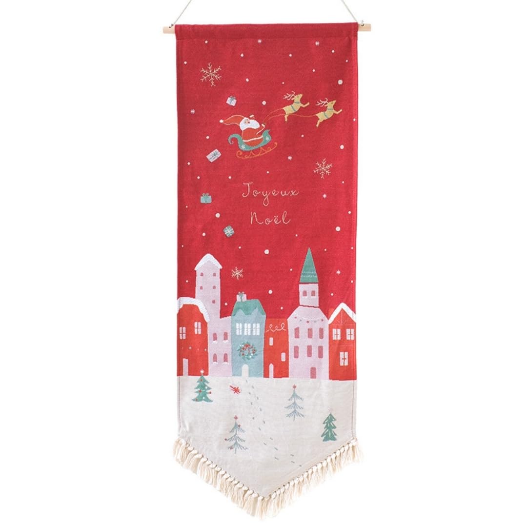 Hideshime Seasonal Embroidery Tapestry Christmas Tree Santa Christmas Red Stylish Gobelin Weave with Fringe KEI-TP-GB-CM1667
Hideshime Seasonal Embroidery Tapestry Christmas Tree Santa Christmas Red Stylish Gobelin Weave with Fringe KEI-TP-GB-CM1667
