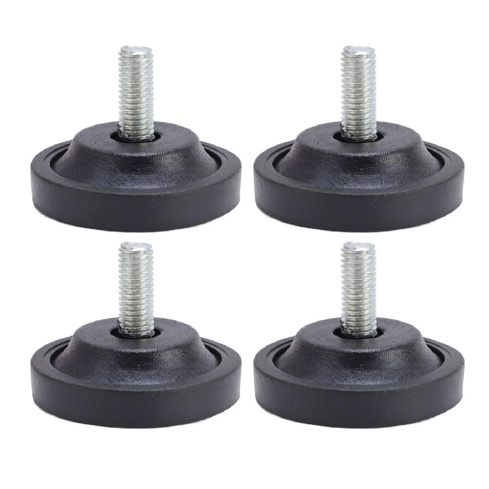 4pcs M10 Thread Screw On Rubber Feet Black Diameter 58mm Adjustable Furniture Levelers Rubber Rubber Feet Bumpers
4pcs M10 Thread Screw On Rubber Feet Black Diameter 58mm Adjustable Furniture Levelers Rubber Rubber Feet Bumpers